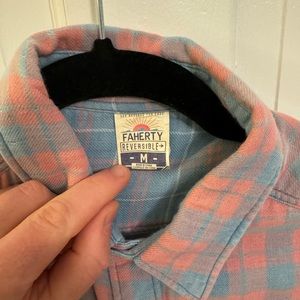 Faherty, reversible soft flannel shirt
